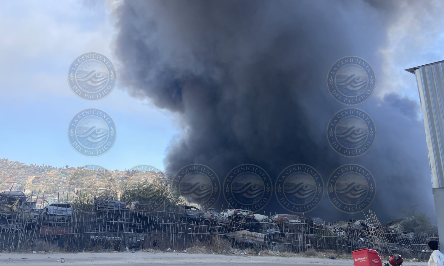 incendio en yonke federal ensenada
