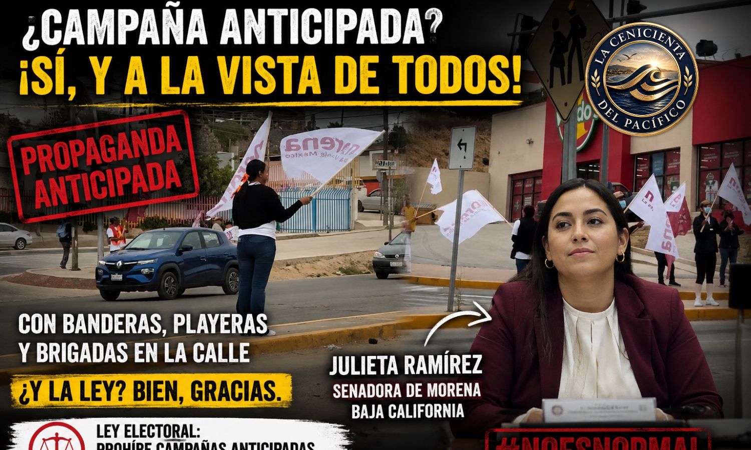 Julieta Ramírez campaña anticipada en Baja California