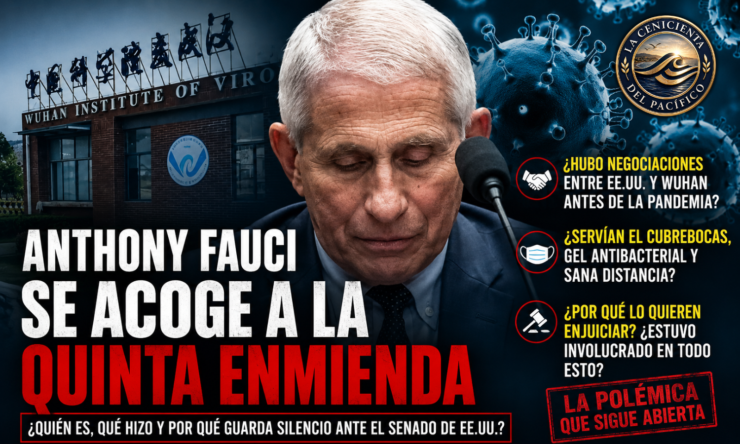 Anthony Fauci se acoge a la Quinta Enmienda durante una audiencia en el Senado de Estados Unidos en medio de investigaciones sobre decisiones tomadas durante la pandemia de COVID-19.