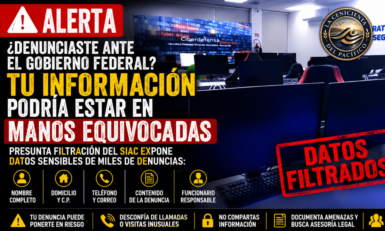 Filtración del SIAC expone datos sensibles de miles de denuncias ciudadanas en México