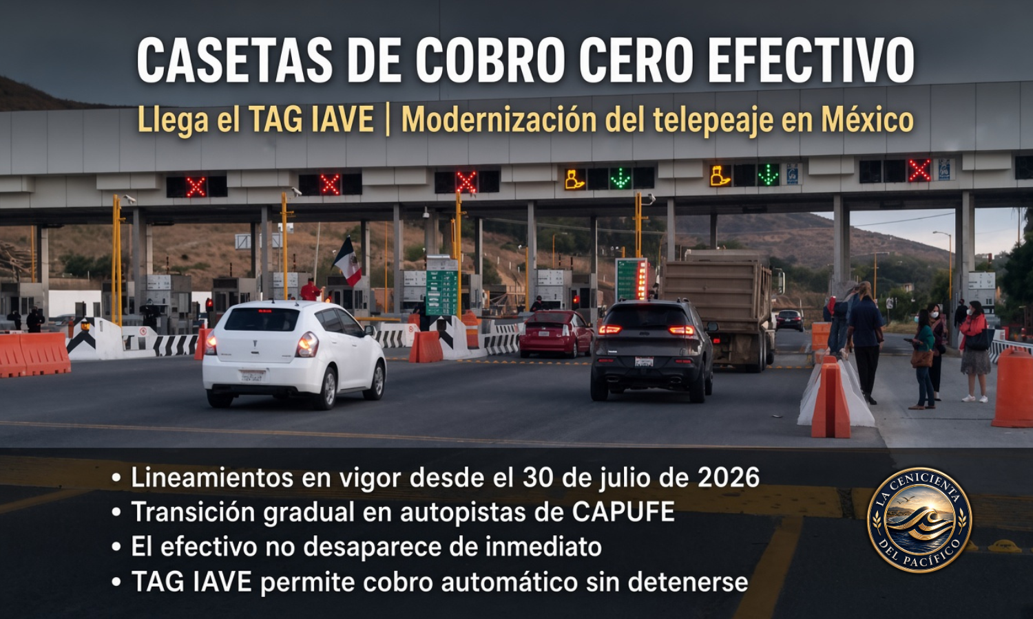 casetas de cobro en carreteras federales ya no aceptaran dinero en efectivo.